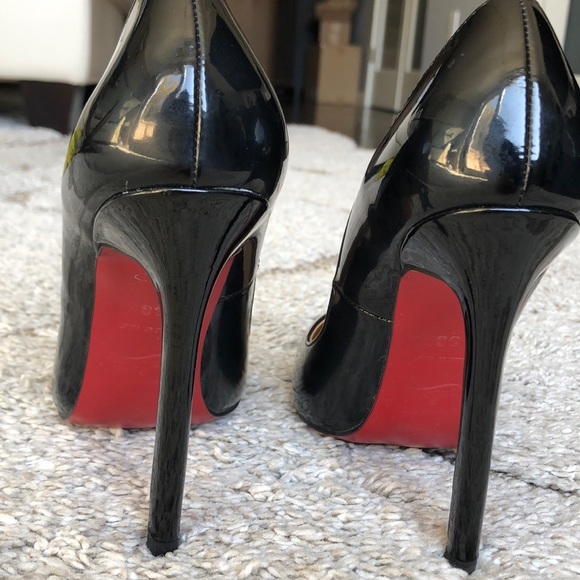 black heels with red soles cheap